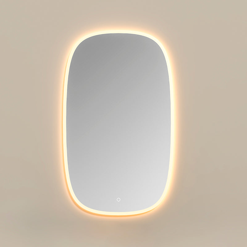 Milan Led Touch Vanity Mirror - Wall Mount - 24W x 40H" Glass/Glass