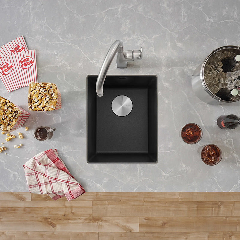 Precis Single Bowl Bar Sink - Under Mount - 14" Silgranit/Cinder