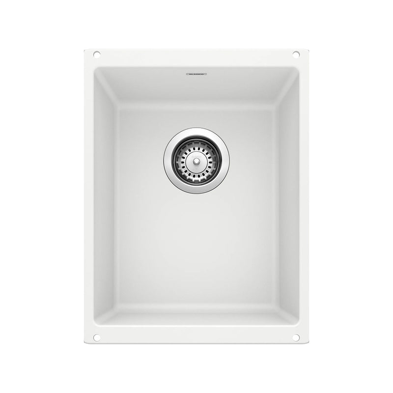 Precis Single Bowl Bar Sink - Under Mount - 14" Silgranit/White