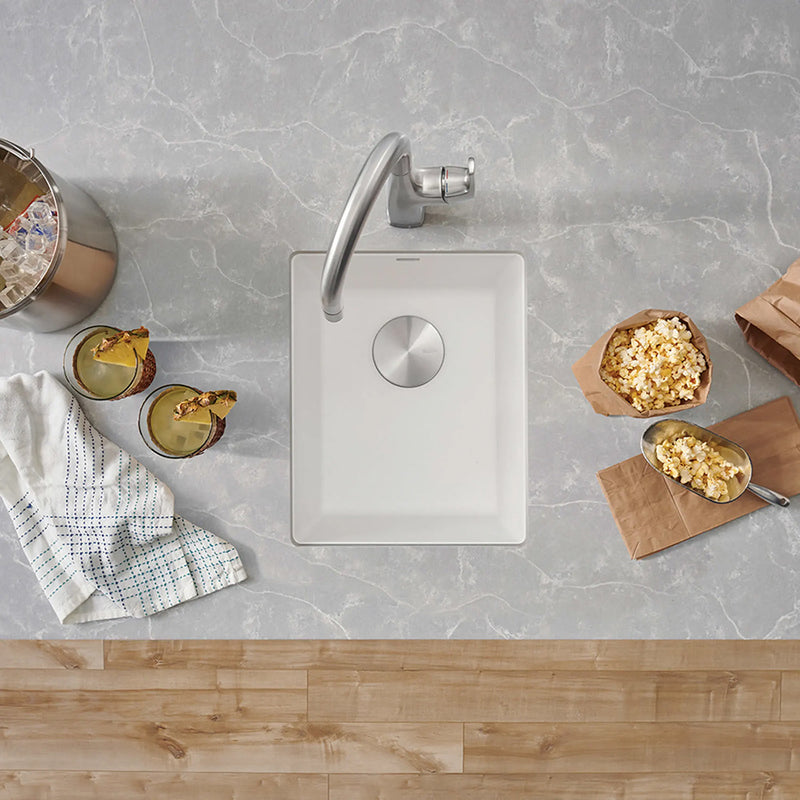Precis Single Bowl Bar Sink - Under Mount - 14" Silgranit/Soft White