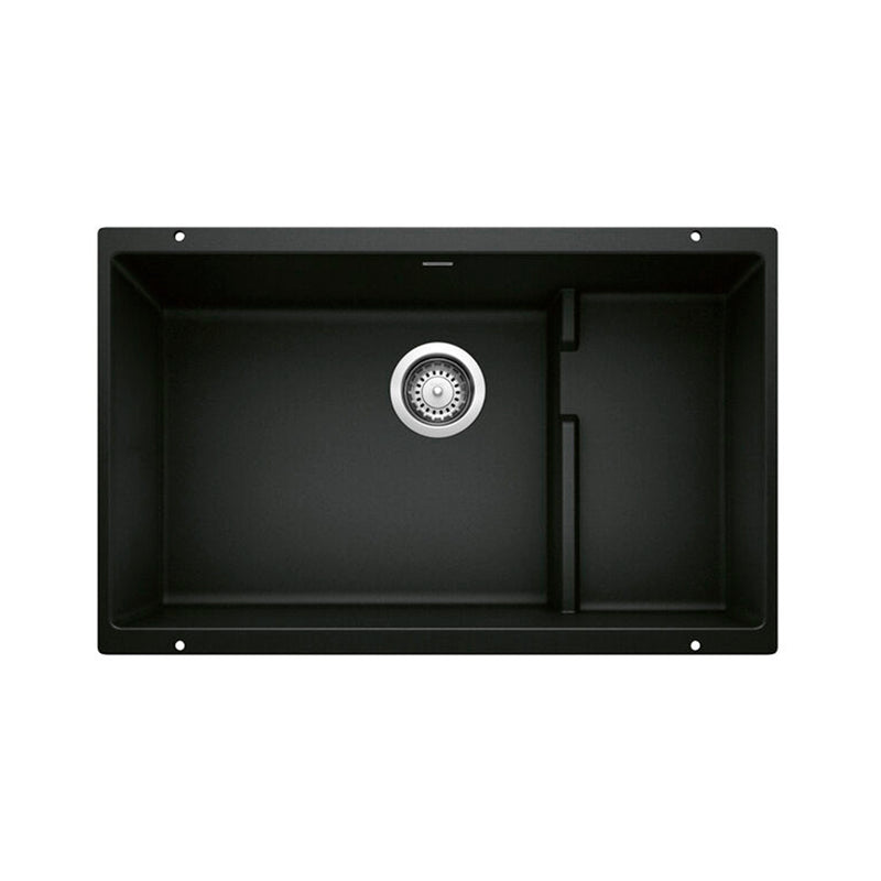 Precis Cascade Double Bowl Kitchen Sink - Under Mount - 29" Granite Composite/Coal Black