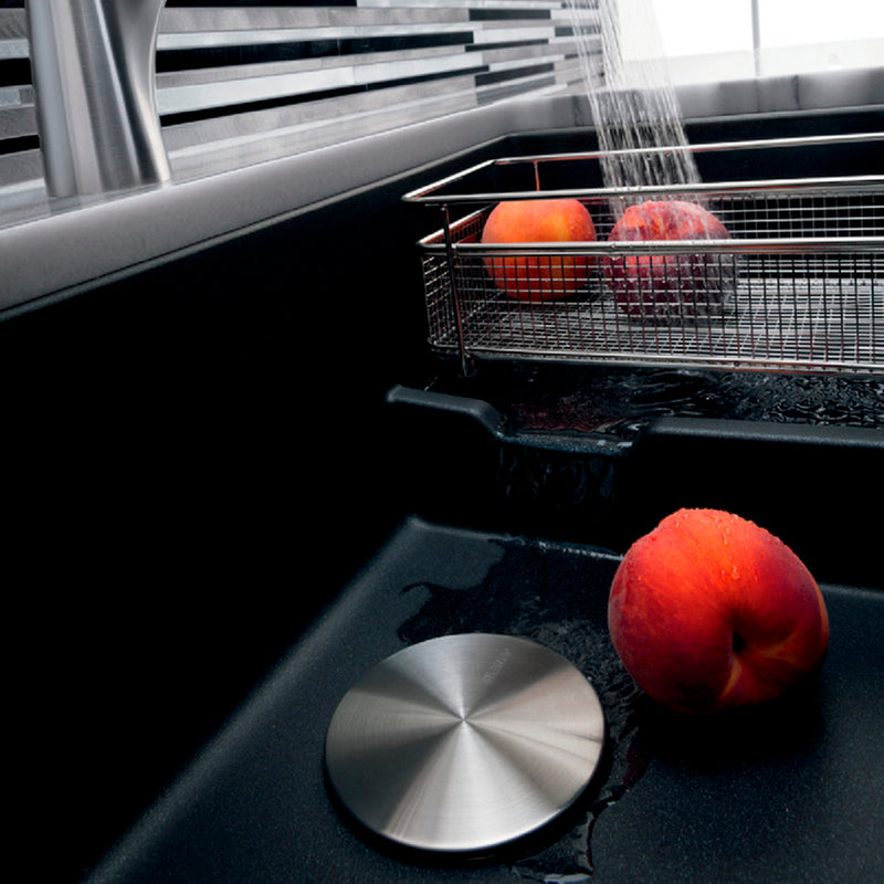 Precis Cascade Double Bowl Kitchen Sink - Under Mount - 29" Granite Composite/Coal Black