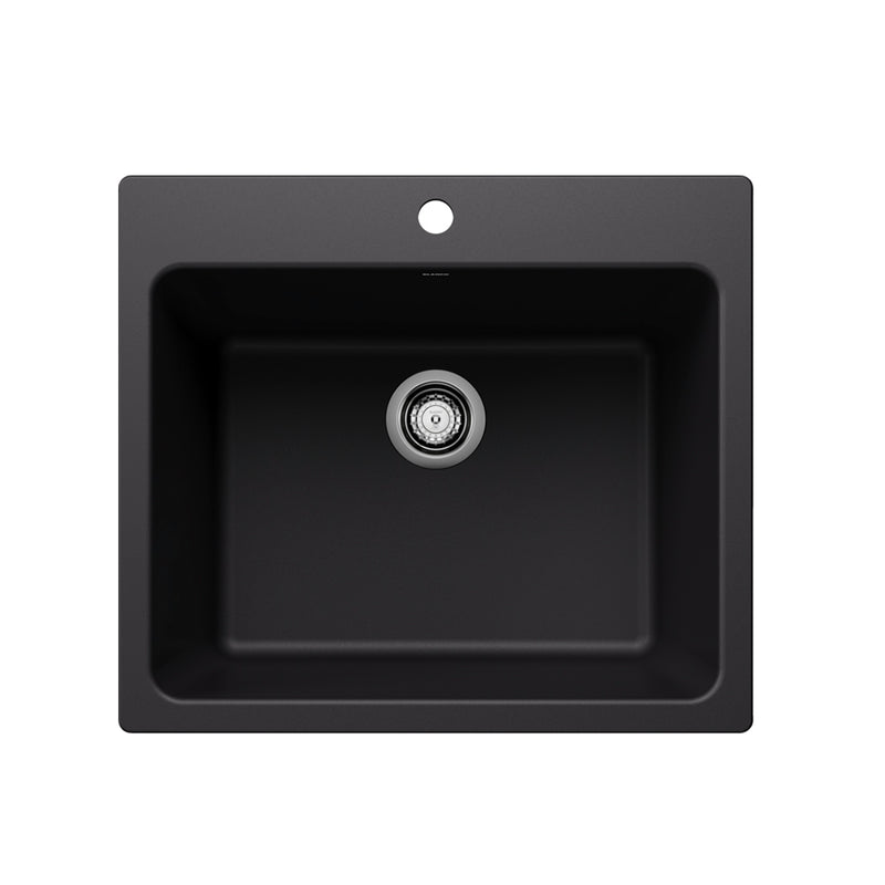 Liven Laundry Sink - Under Mount - 25" Granite Composite/Coal Black - Last Unit Special Offer