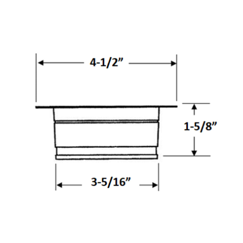 Silgranit Waste Disposal Strainer - Single Hole - 4" Silgranit/Stainless Steel