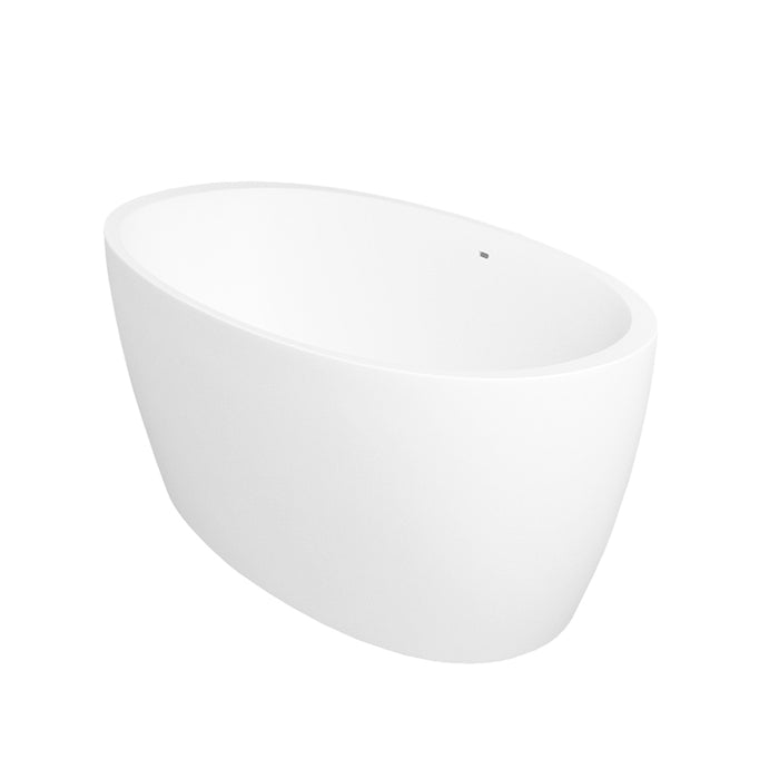 Auri Oval Bathtub - Free Standing - 71" Solid Surface/White