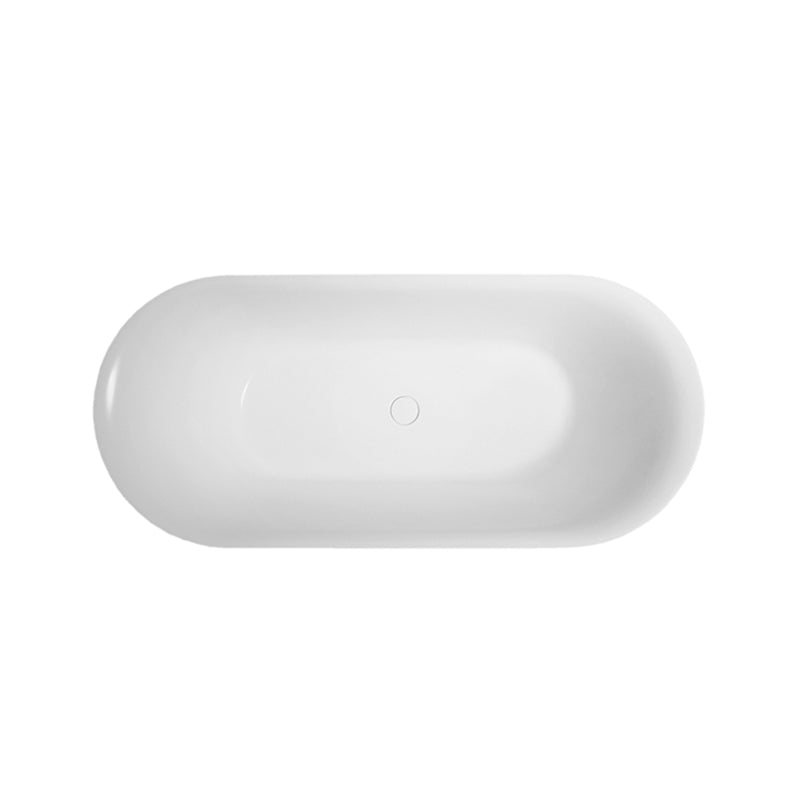 Iris Oval Bathtub - Free Standing - 71" Solid Surface/White