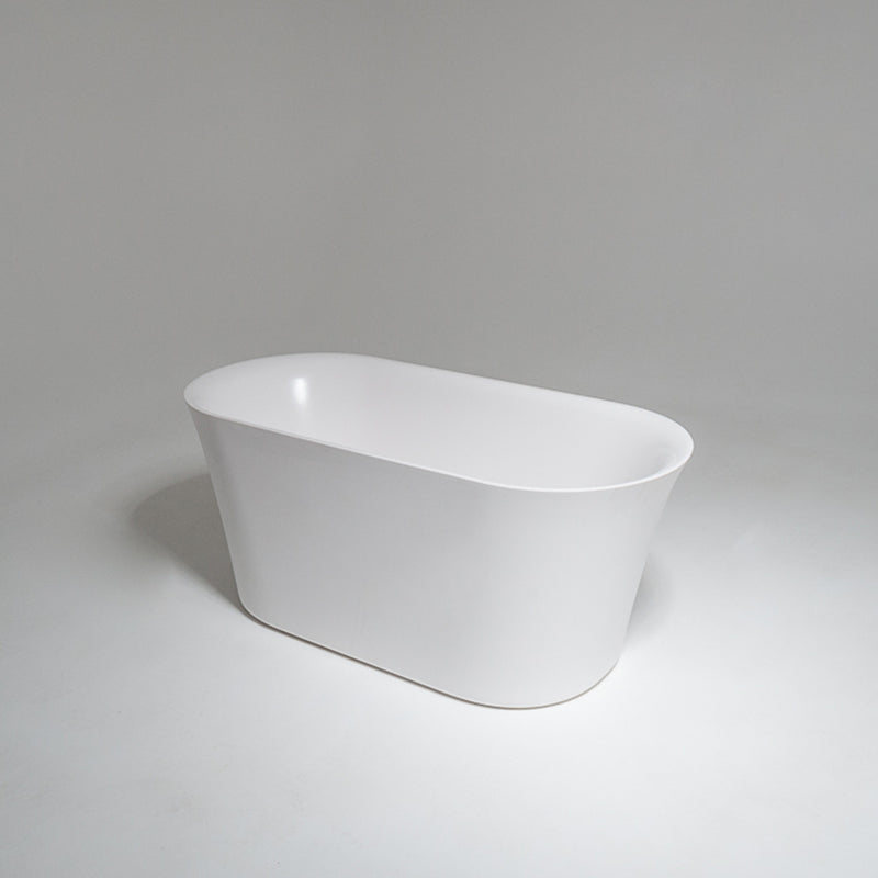 Iris Oval Bathtub - Free Standing - 71" Solid Surface/White