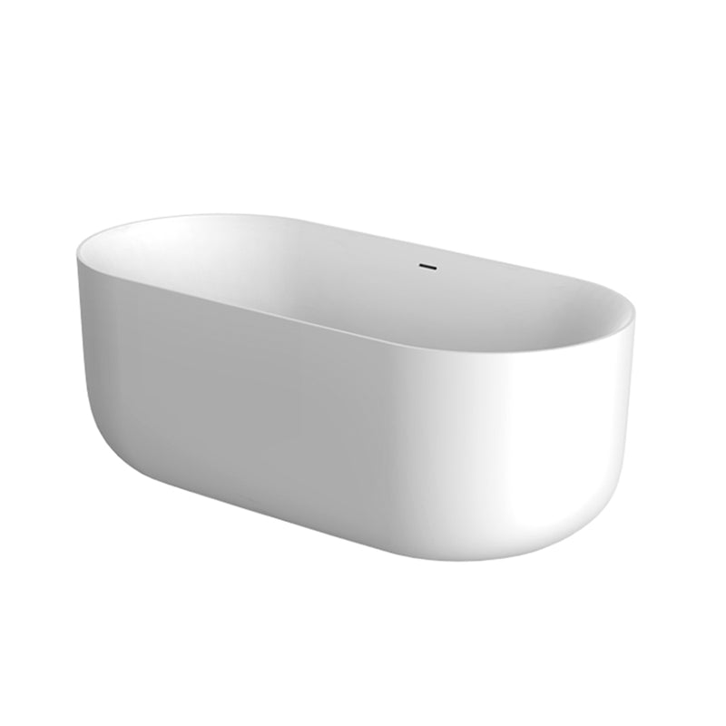Malene 70 Oval Bathtub - Free Standing - 70" Solid Surface/White