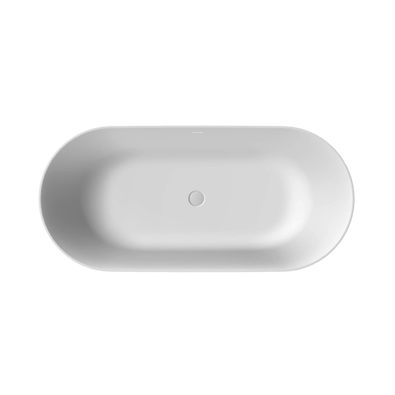 Malene 70 Oval Bathtub - Free Standing - 70" Solid Surface/White