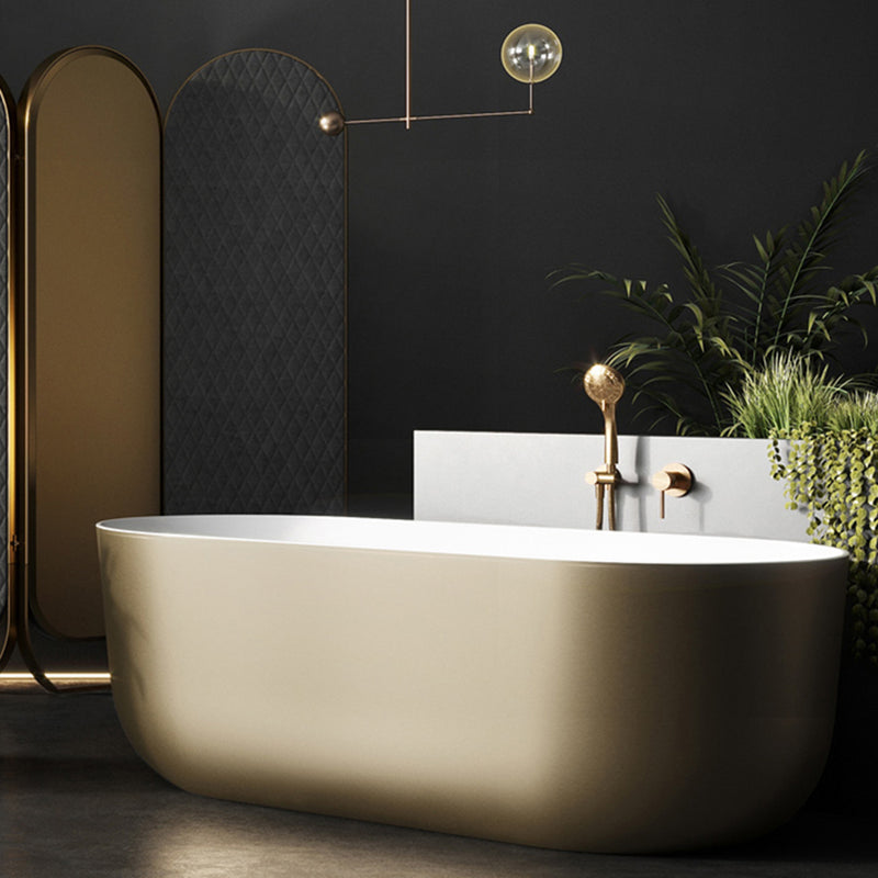 Malene 70 Oval Bathtub - Free Standing - 70" Solid Surface/White