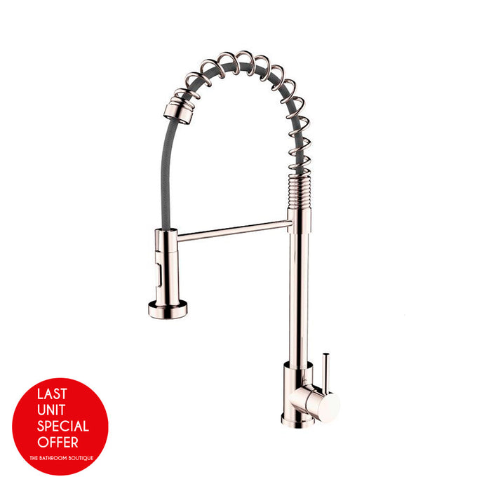Quality Pull Out Kitchen Faucet - Single Hole - 17" Brass/Brushed Nickel - Last Unit Special Offer