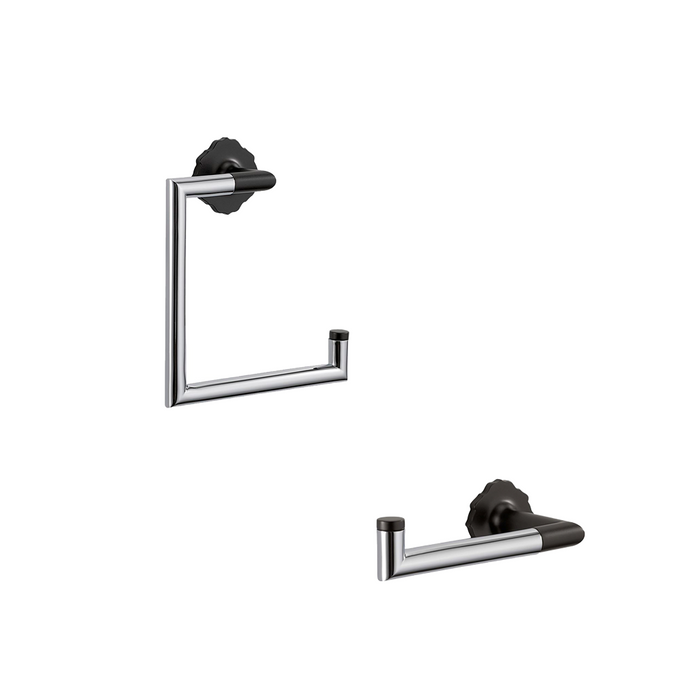 Jason Bathroom Accessories Set - Wall Mount - Brass/Polished Chrome/Black - Last Unit Special Offer
