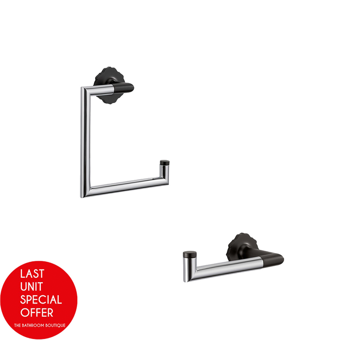 Jason Bathroom Accessories Set - Wall Mount - Brass/Polished Chrome/Black - Last Unit Special Offer