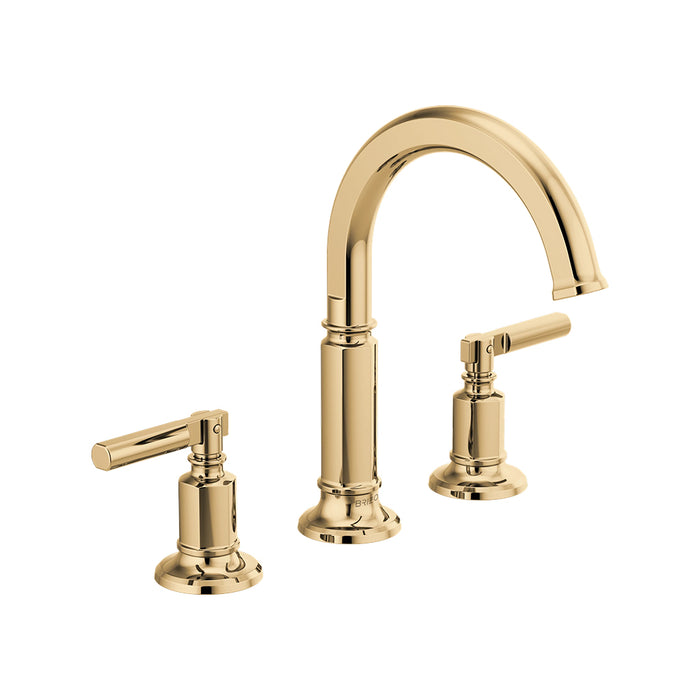 Invari Lever Handles Bathroom Faucet - Widespread - 8" Brass/Polished Gold