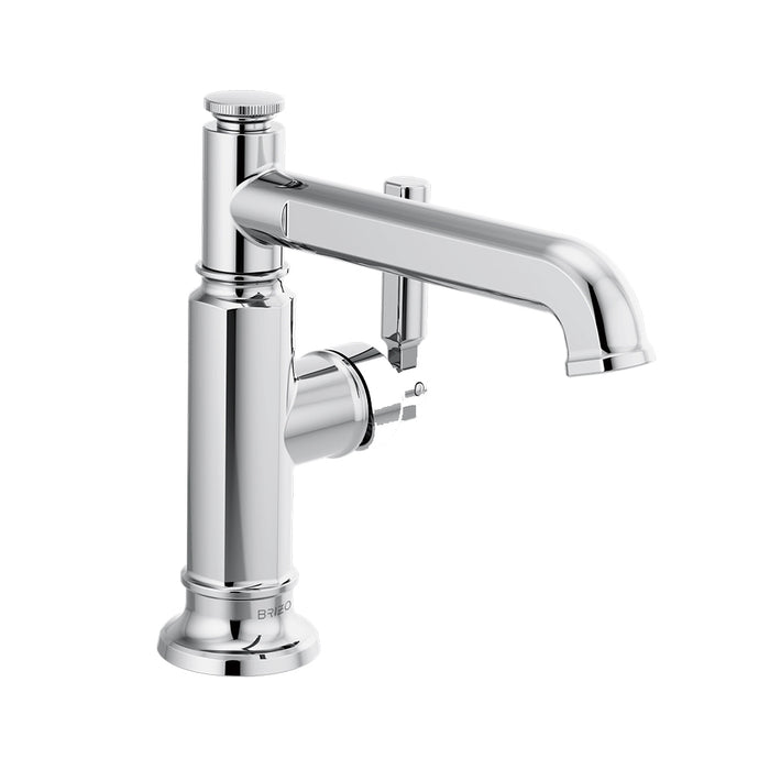 Invari Bathroom Faucet - Single Hole - 8" Brass/Polished Chrome