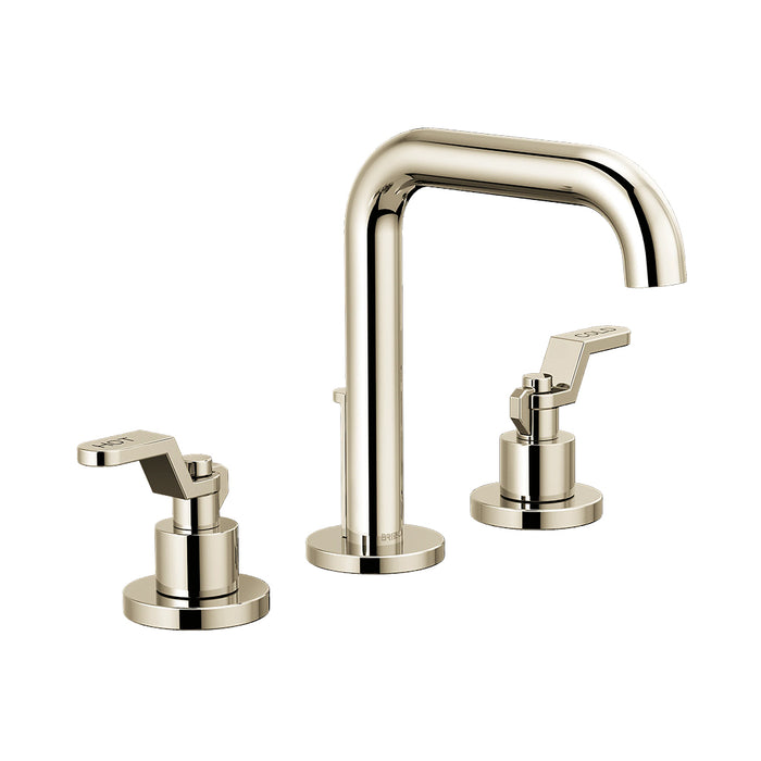 Litze Industrial Lever Handles Bathroom Faucet - Widespread - 8" Brass/Polished Nickel
