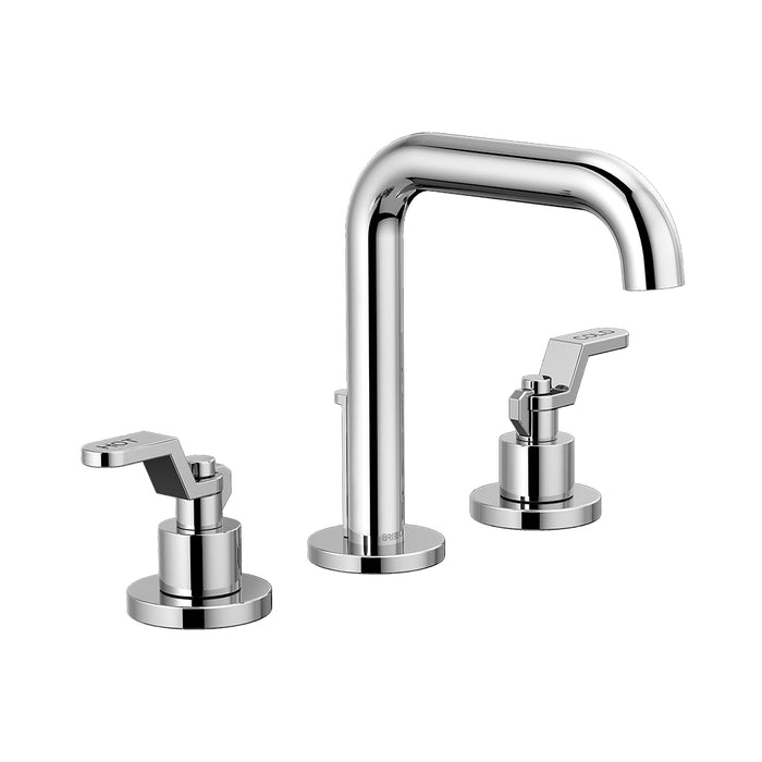 Litze Industrial Lever Handles Bathroom Faucet - Widespread - 8" Brass/Polished Chrome