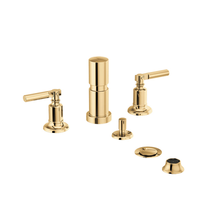 Invari Bidet Faucet - Widespread - 8" Brass/Polished Gold