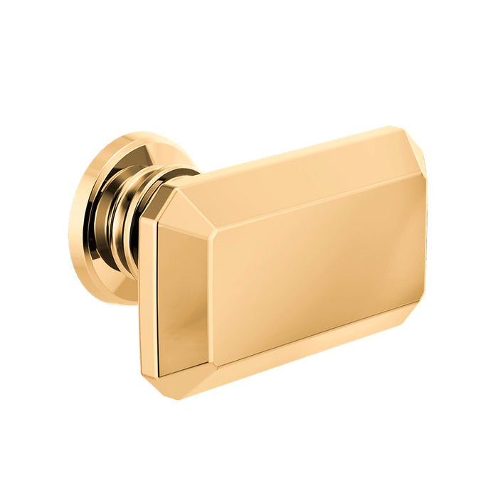 Invari Cabinet Knob - Cabinet Mount - 2" Brass/Polished Gold