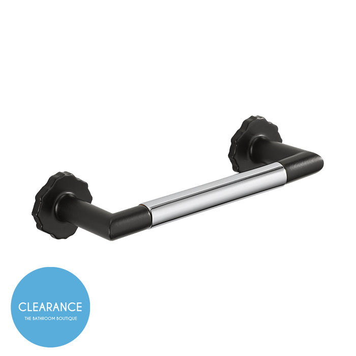 Jason Cabinet Pull Handle - Cabinet Mount - 4" Zamak/Polished Chrome/Black (Final Sale)