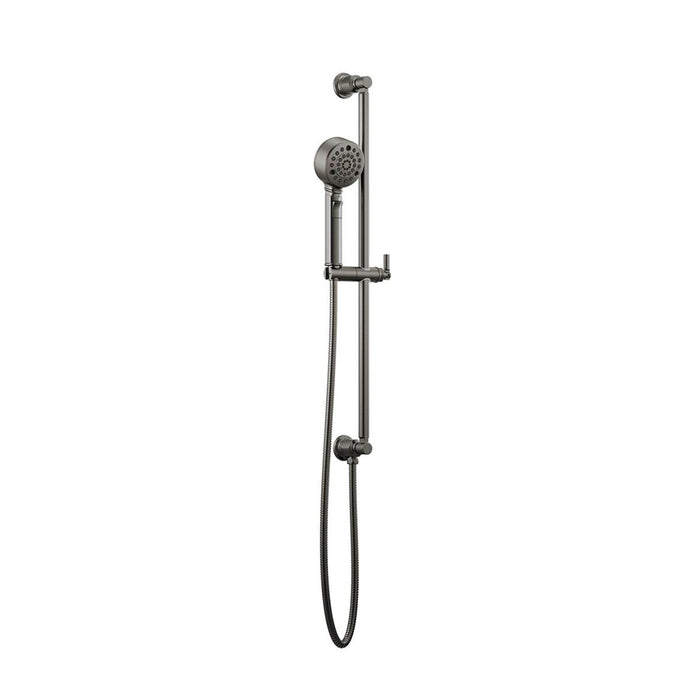 Invari Hand Shower Column Set - Wall Mount - 30" Brass/Luxe Steel