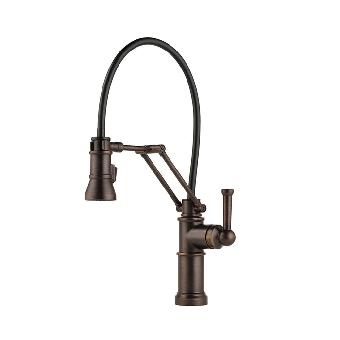 Artesso Pull Out Kitchen Faucet - Single Hole - 22" Brass/Vetenian Bronze