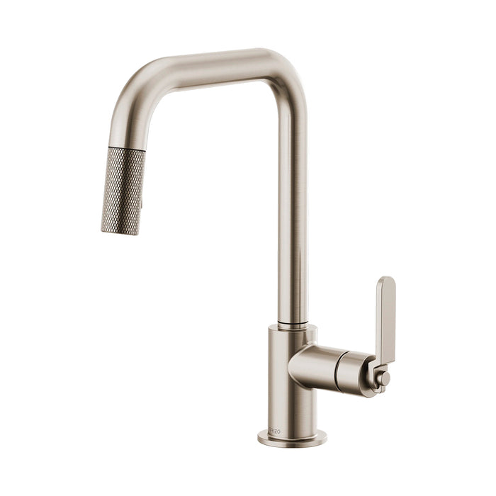 Litze Pull Out Kitchen Faucet - Single Hole - 14" Brass/Stainless Steel