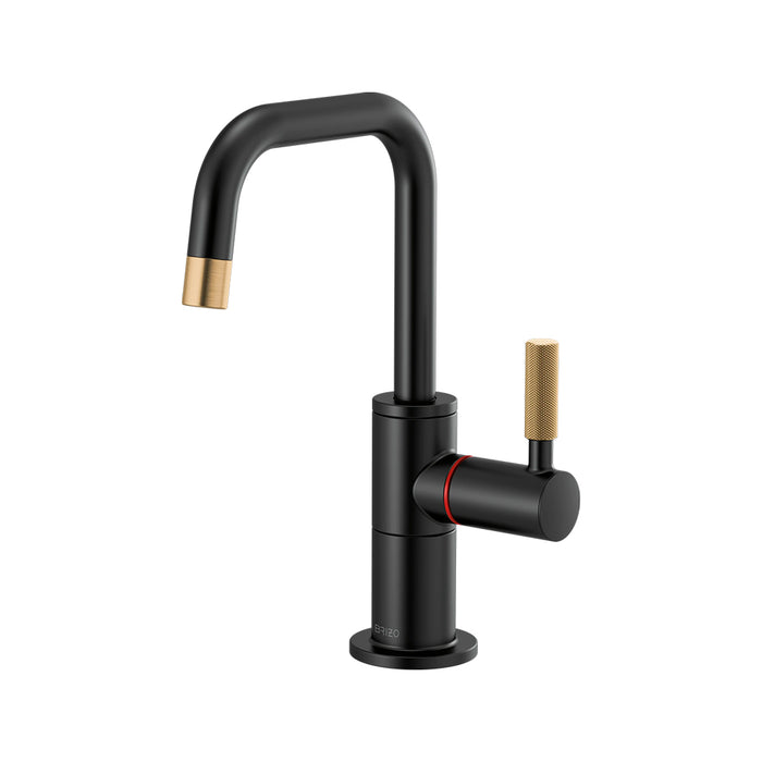 Litze Instant Hot Kitchen Faucet - Single Hole - 9" Brass/Matte Black/Luxe Gold
