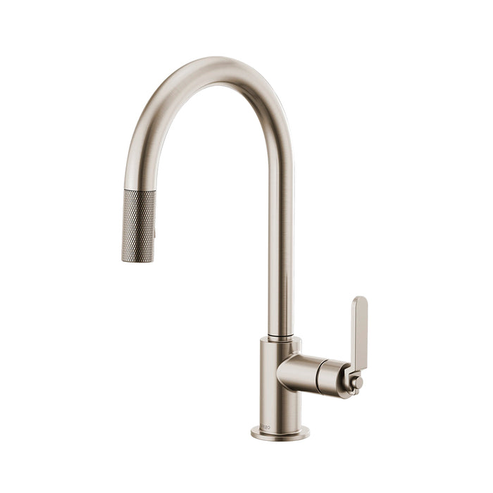 Litze Pull Out Kitchen Faucet - Single Hole - 16" Brass/Stainless