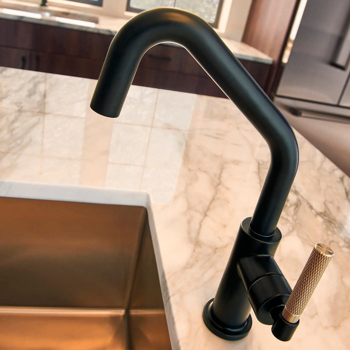 Litze Smart Touch Pull Out Kitchen Faucet - Single Hole - 15" Brass/Stainless Steel