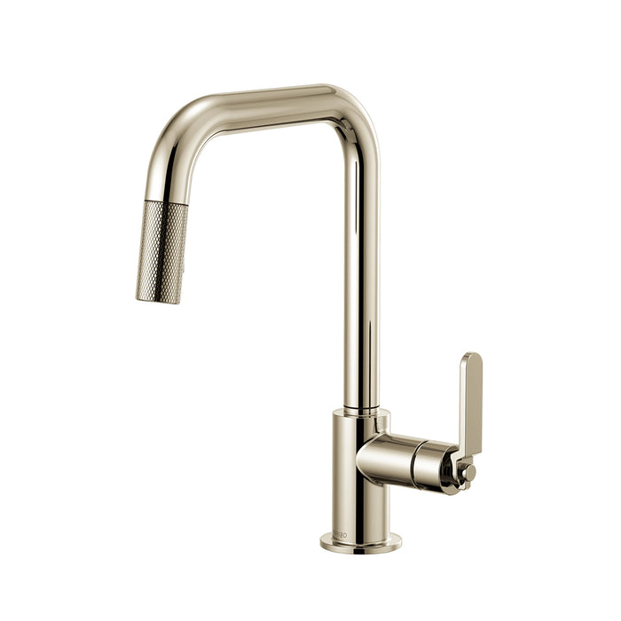 Litze Pull Out Kitchen Faucet - Single Hole - 14" Brass/Polished Nickel