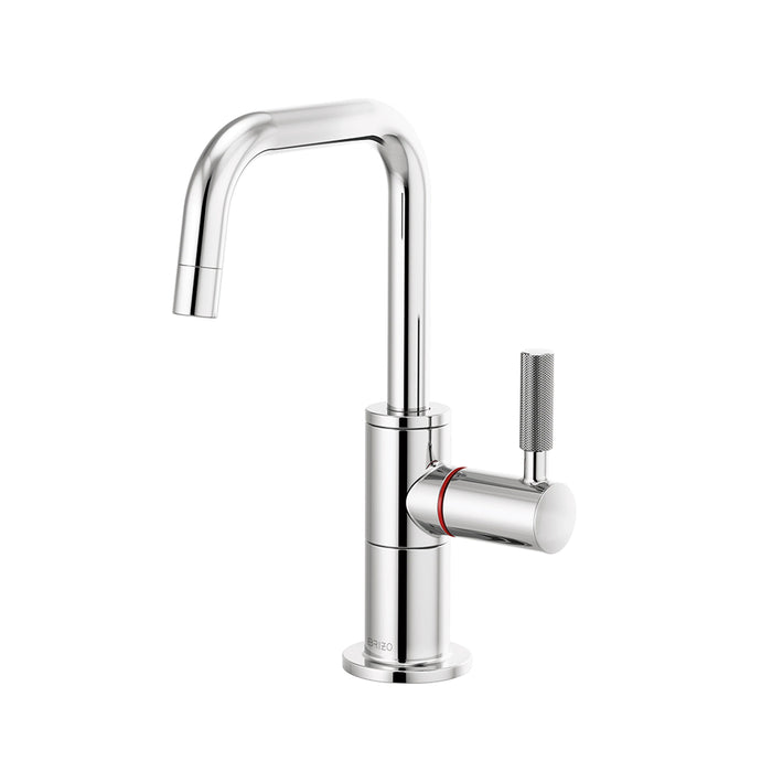 Litze Instant Hot Kitchen Faucet - Single Hole - 9" Brass/Polished Chrome