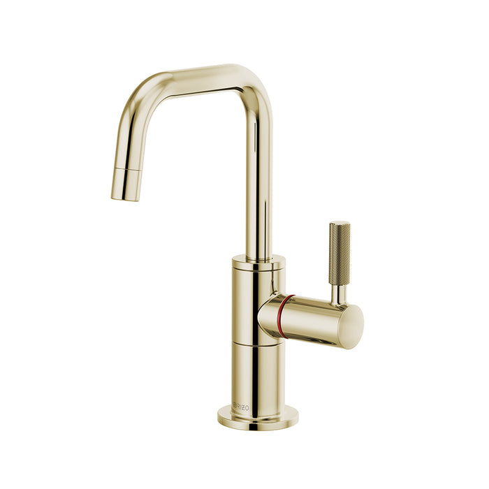 Litze Instant Hot Kitchen Faucet - Single Hole - 9" Brass/Polished Nickel
