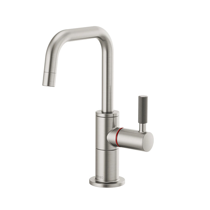 Litze Instant Hot Kitchen Faucet - Single Hole - 9" Brass/Stainless