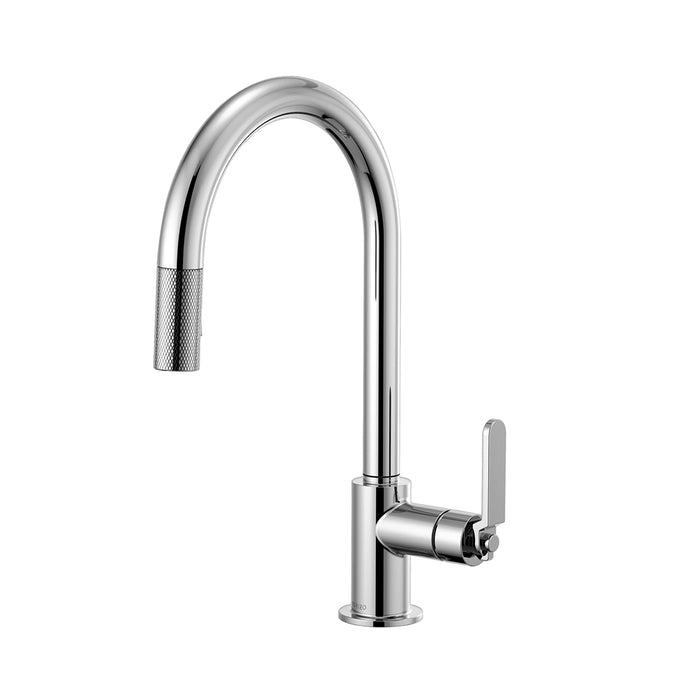 Litze Pull Out Kitchen Faucet - Single Hole - 16" Brass/Polished Chrome