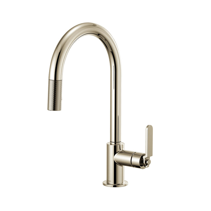 Litze Pull Out Kitchen Faucet - Single Hole - 16" Brass/Polished Nickel
