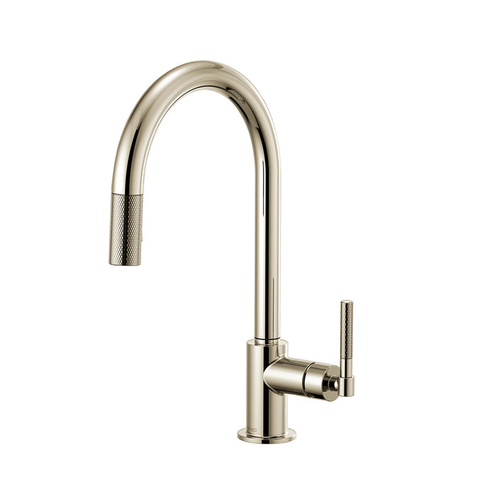 Litze Pull Out Kitchen Faucet - Single Hole - 16" Brass/Polished Nickel