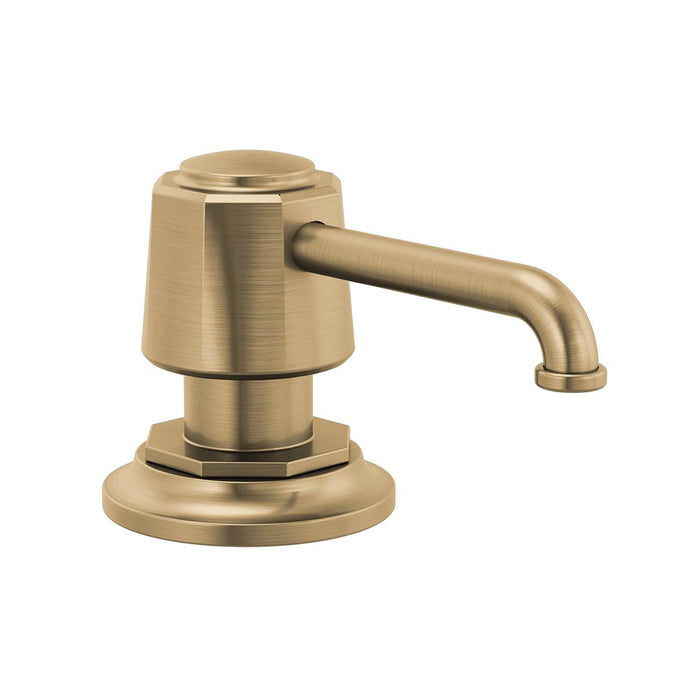 Rook Kitchen Soap Dispenser - Single Hole - 3" Brass/Luxe Gold