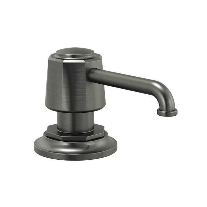Rook Kitchen Soap Dispenser - Single Hole - 3" Brass/Luxe Steel