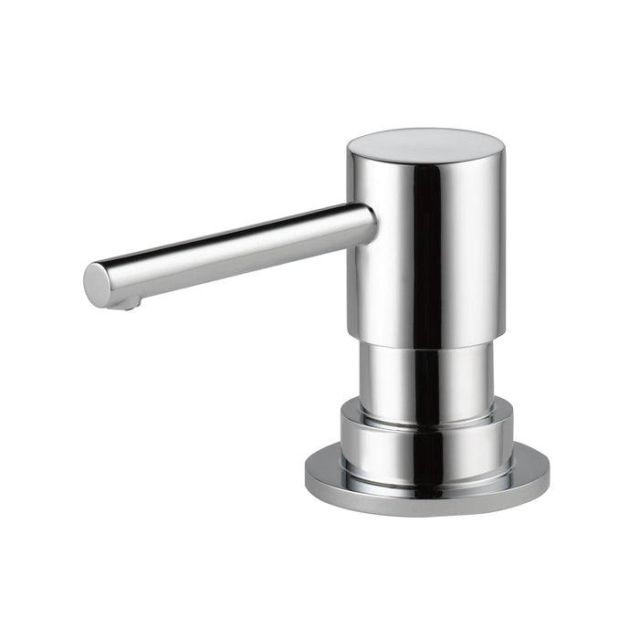 Solna Kitchen Soap Dispenser - Single Hole - 2" Brass/Polished Chrome