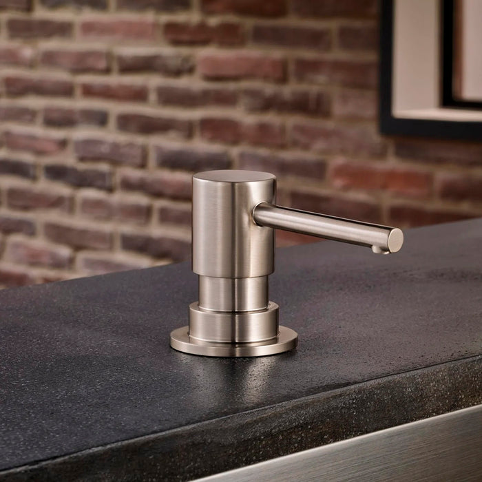Solna Kitchen Soap Dispenser - Single Hole - 2" Brass/Stainless