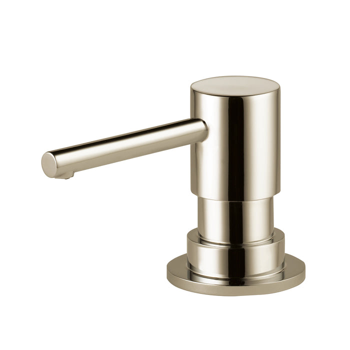 Solna Kitchen Soap Dispenser - Single Hole - 2" Brass/Polished Nickel