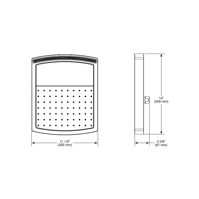 Kintsu 6 Function Pressure Balance Trim Complete Shower Set - Ceiling Mount - 14" Brass/Luxe Nickel