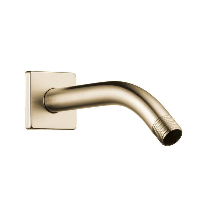 Essential Shower Arm - Wall Mount - 7" Brass/Luxe Gold