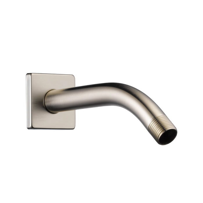 Essential Shower Arm - Wall Mount - 7" Brass/Luxe Nickel