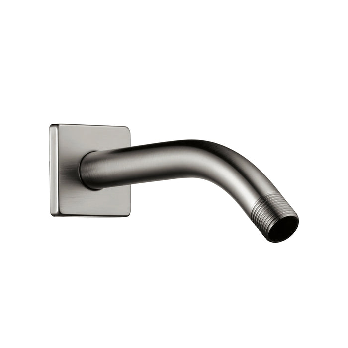 Essential Shower Arm - Wall Mount - 7" Brass/Luxe Steel
