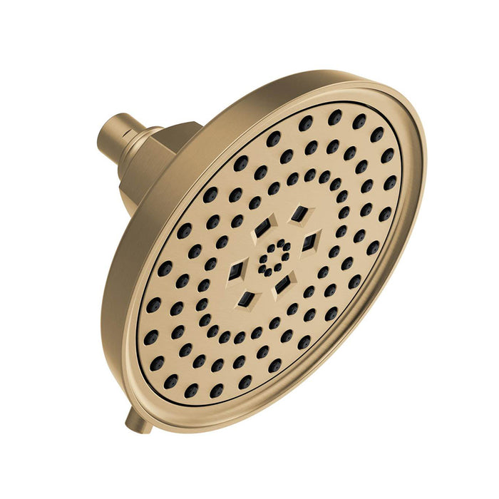 Invari Four Functions Shower Head - Wall Or Ceiling Mount - 8" Abs/Luxe Gold