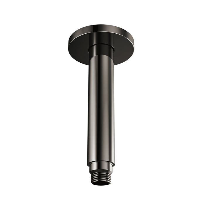 Kintsu Complete Dual Shower Head - Ceiling Mount - 12" Brass/Brilliance Black Onyx