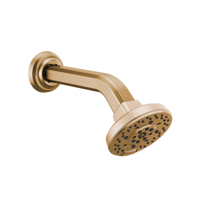 Levoir Complete Multi-Function Shower Head - Wall Mount - 7" Brass/Luxe Gold