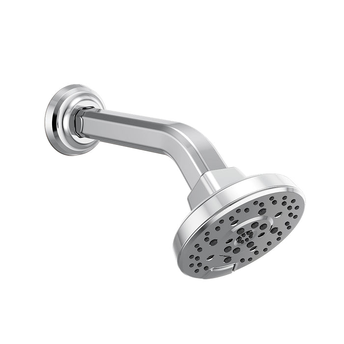 Levoir Complete Multi-Function Shower Head - Wall Mount - 7" Brass/Polished Chrome